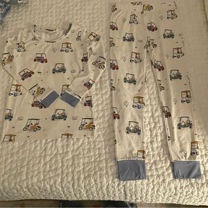 NWT Angel Dear/Tullabee Bamboo Golf Cart Print Pajama Set 5-6Y
